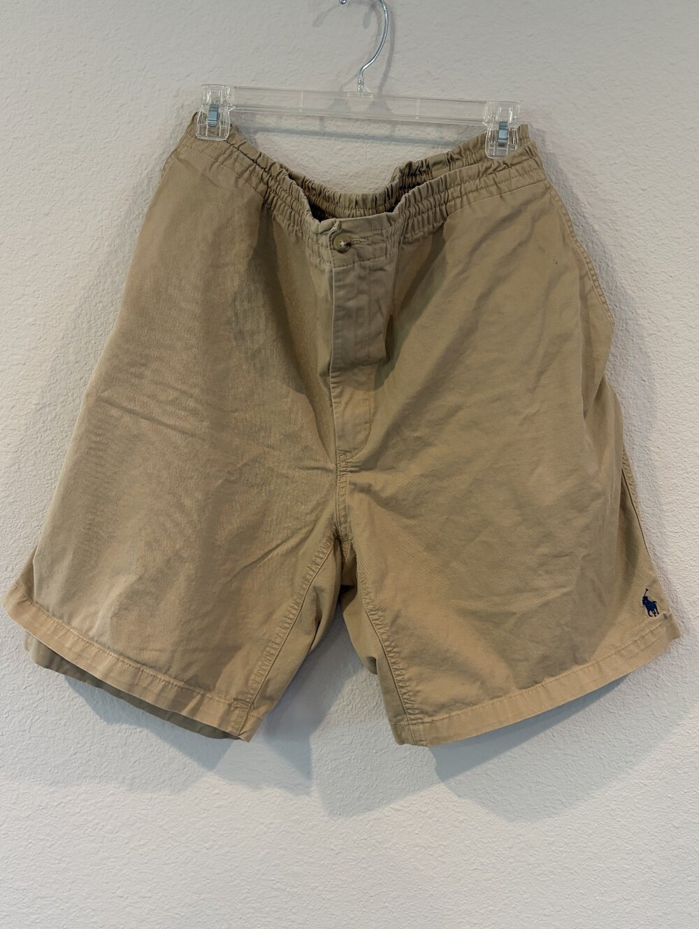 Polo Ralph Lauren Mens Preppy Classic Fit Cotton Tan Khaki Chino Shorts Size XLT
